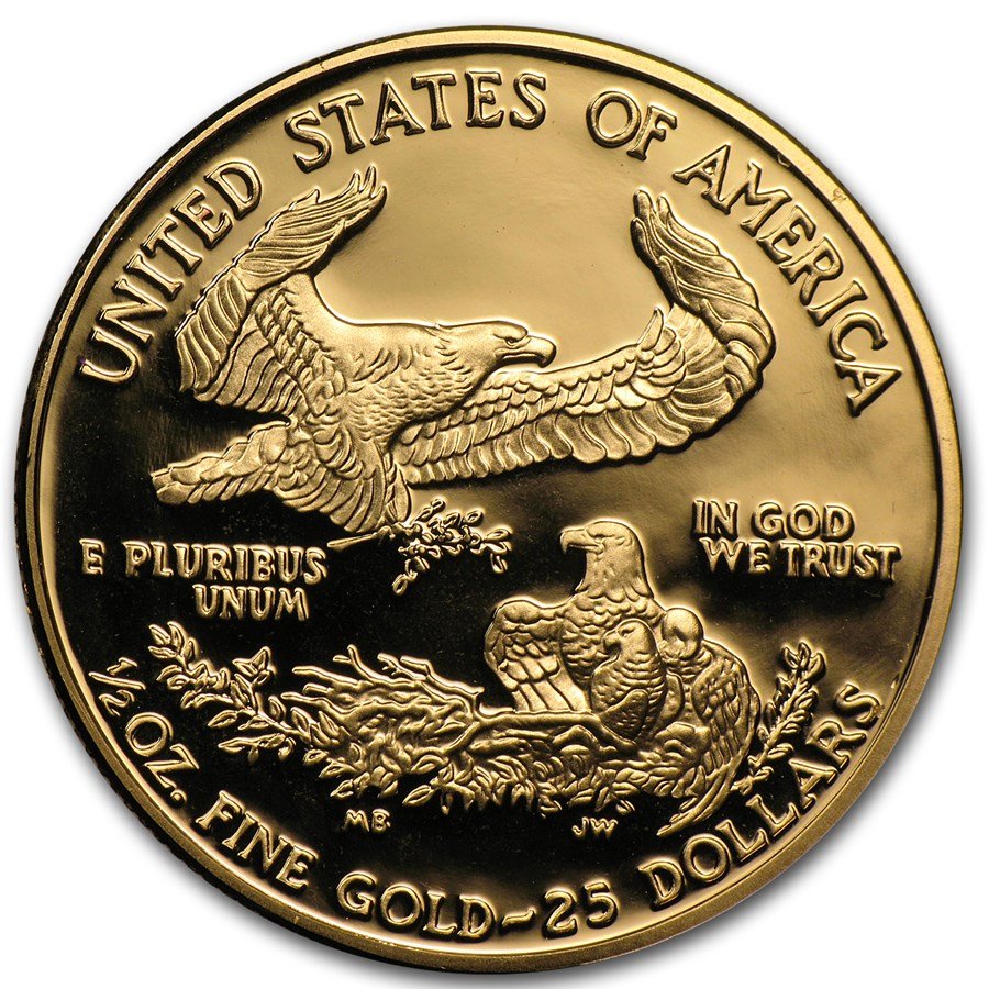 2001-W 1/2 oz Proof American Gold Eagle (w/Box & COA)
