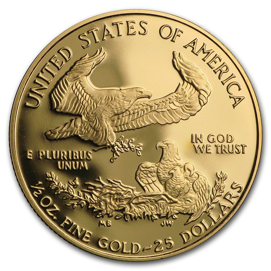 1997-W 1/2 oz Proof American Gold Eagle (w/Box & COA)