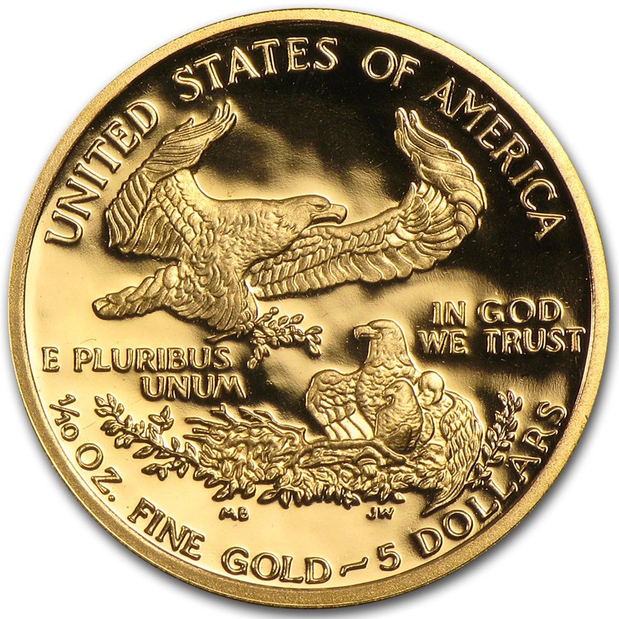 1994-W 1/2 oz Proof American Gold Eagle (w/Box & COA)