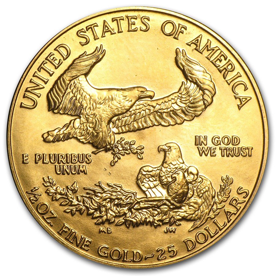 1988 1/2 oz American Gold Eagle BU (MCMLXXXVIII)