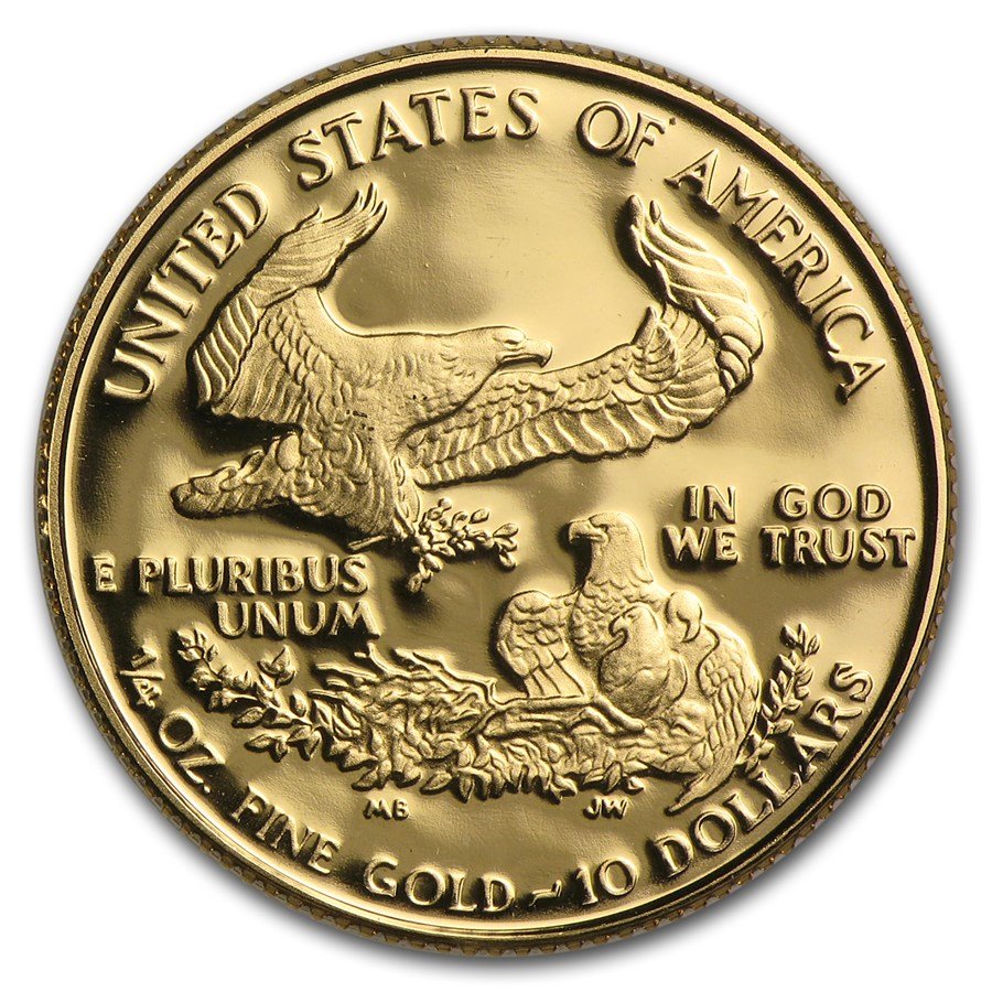 1988-P 1/4 oz Proof American Gold Eagle (w/Box & COA)