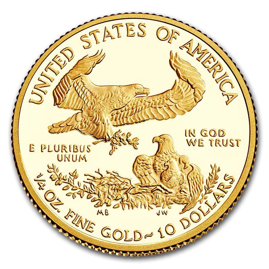 2017-W 1/4 oz Proof American Gold Eagle (w/Box & COA)