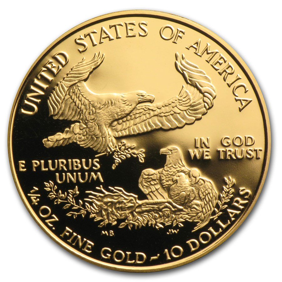 1998-W 1/4 oz Proof American Gold Eagle (w/Box & COA)