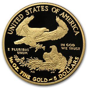 2010-W 1/10 oz Proof American Gold Eagle (w/Box & COA)