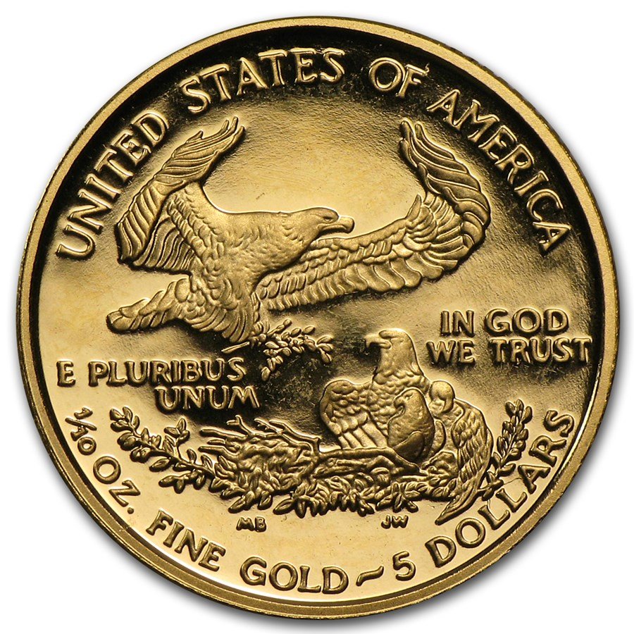 2002-W 1/10 oz Proof American Gold Eagle (w/Box & COA)