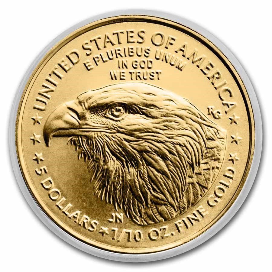 2025 1/10 oz American Gold Eagle - w/Fireplace & Wreath Card