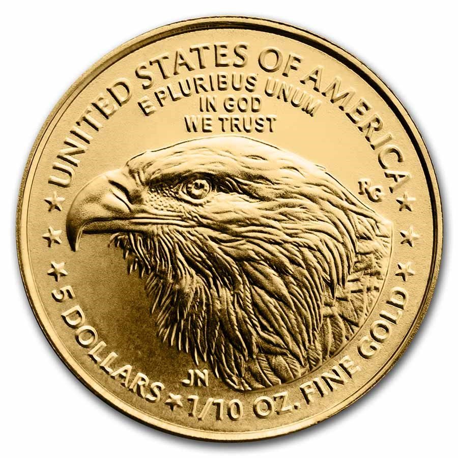 2022 1/10 oz American Gold Eagle - w/Red Christmas Trees Card