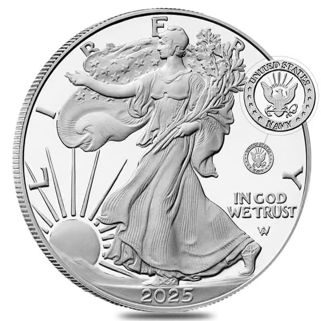 2025-S Navy Privy 1 oz Proof Silver American Eagle PCGS PF 70 AR