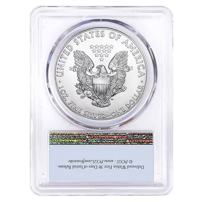 2002 1 oz Silver American Eagle PCGS MS 70 FS