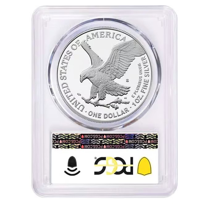 2025-S Navy Privy 1 oz Proof Silver American Eagle PCGS PF 70 FDOI SF Label