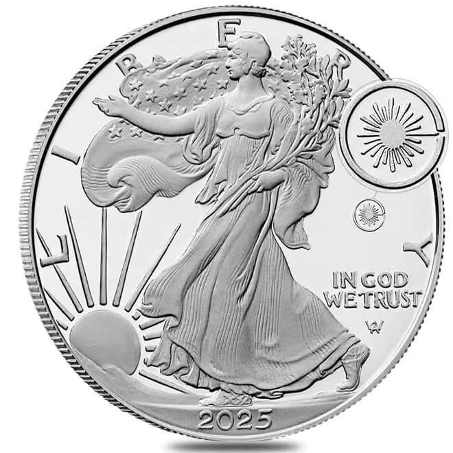 2025-W Laser Engraved Privy 1 oz Proof Silver American Eagle PCGS PF 70 AR