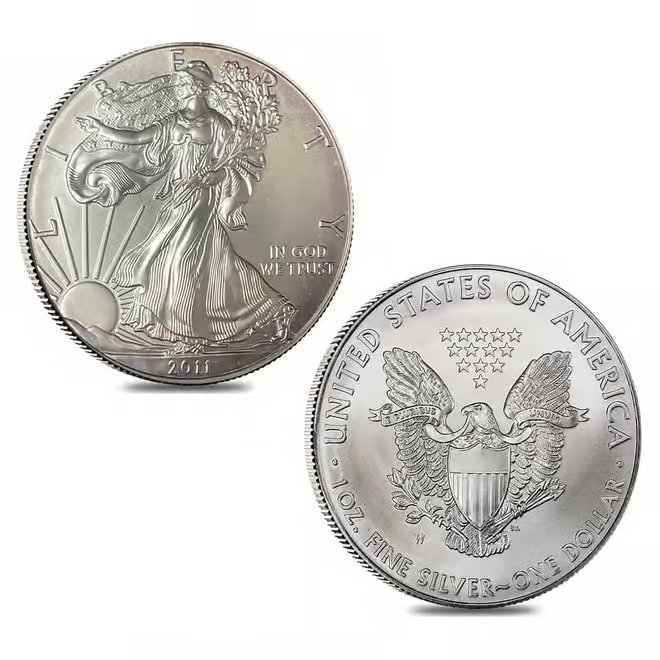 2011 1 oz Silver American Eagle 25th Anniversary 5-Coin Set (w/Box & COA)