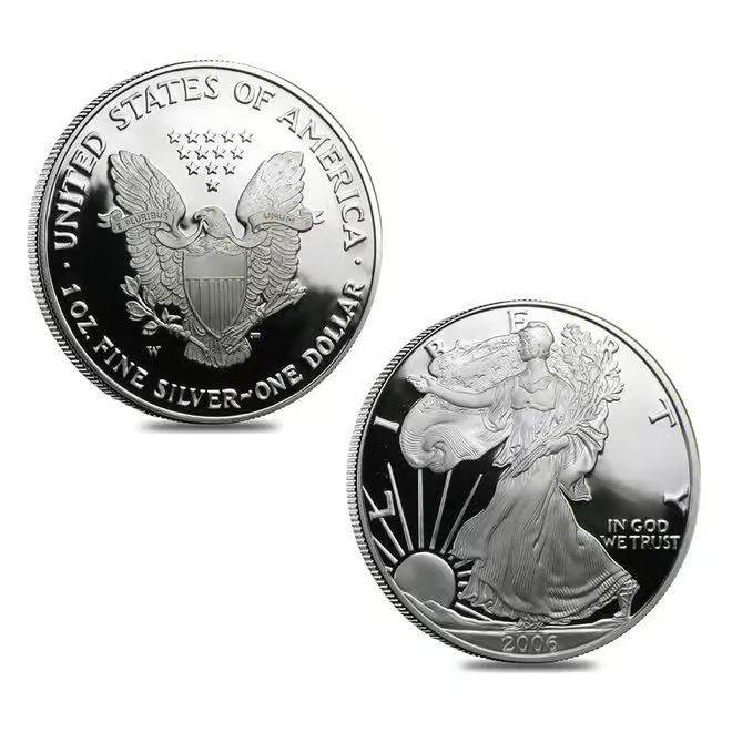 2006 W/P 1 oz Silver American Eagle 3-Coin Set - 20th Anniversary (w/Box & COA)