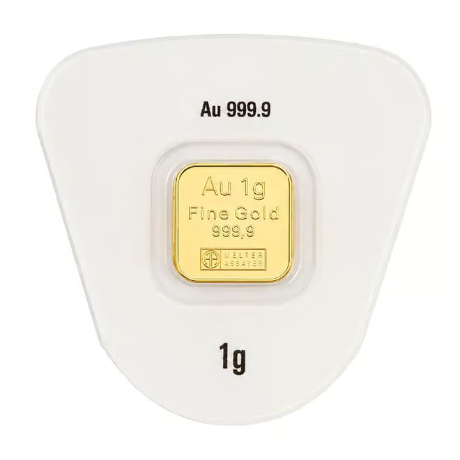 1 Gram Goldseed Argor Heraeus Gold Bar .9999 Fine (in Assay)