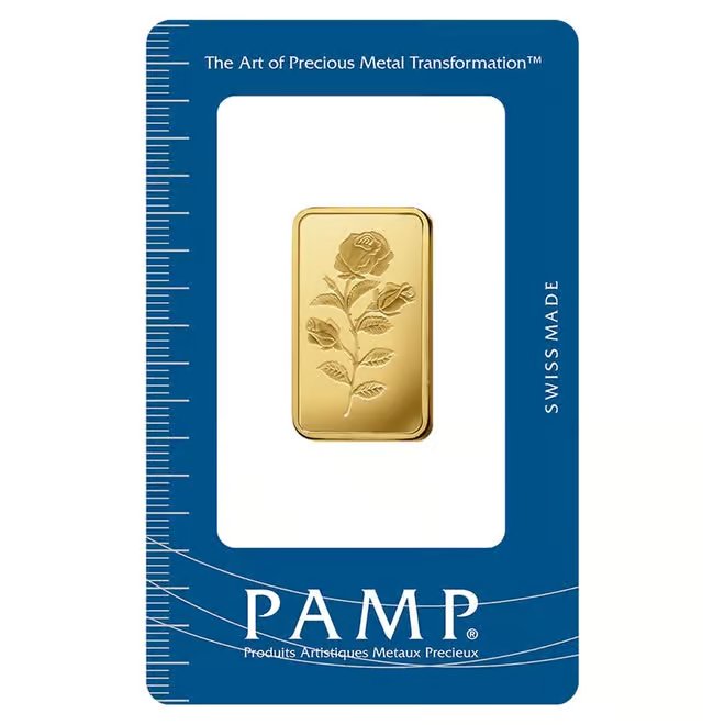 1/2 oz PAMP Suisse Rosa Gold Bar .9999 Fine (in Assay)
