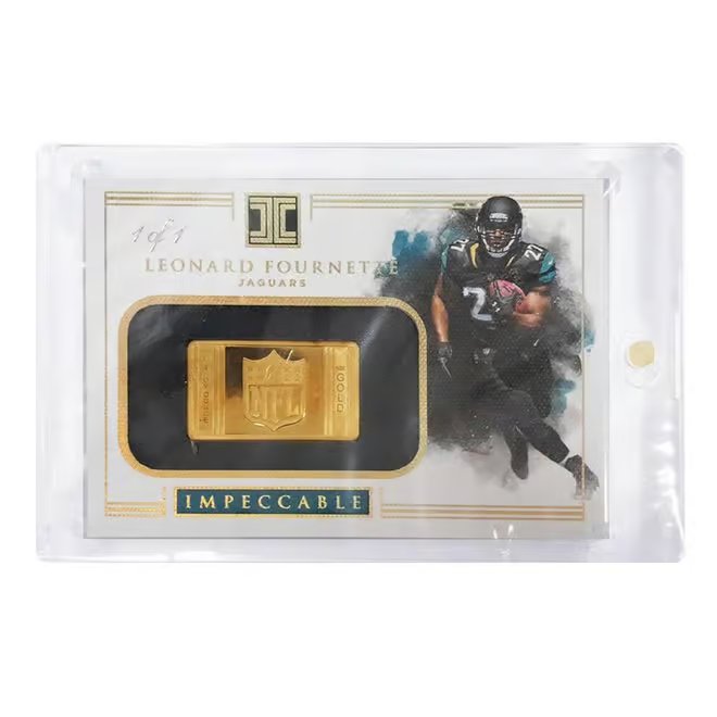 2017 0.29 oz Panini Impeccable Football Leonard Fournette Gold Bar 14k - 1 of 1