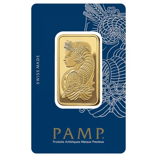 Box of 25 - 1 oz Gold Bar PAMP Suisse Lady Fortuna Veriscan Carbon Neutral (in Assay)