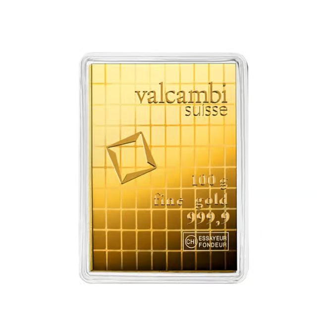100 x 1 gram Gold Valcambi CombiBar .9999 Fine (In Assay)