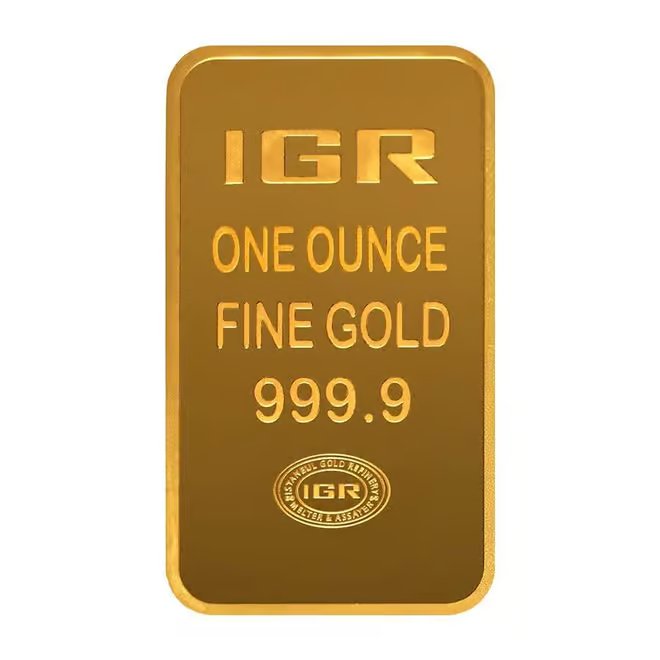 1 oz Istanbul Gold Refinery (IGR) Bar .9999 Fine (in Assay)