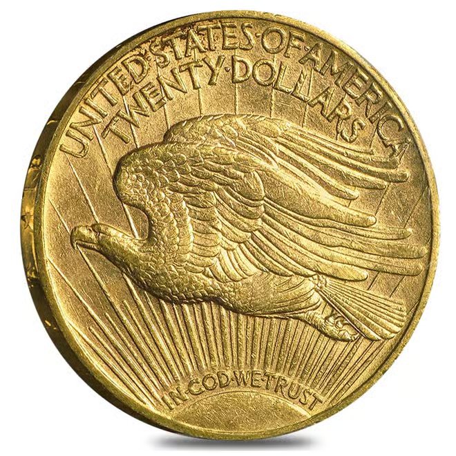 $20 Gold Double Eagle Saint Gaudens - Brilliant Uncirculated BU (Random Year)