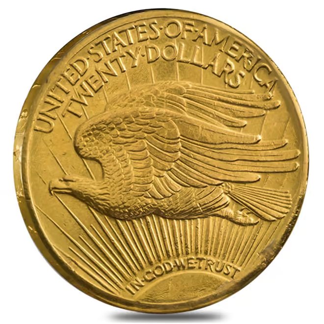 $20 Gold Double Eagle Saint Gaudens - Ex Jewelry (Random Year)