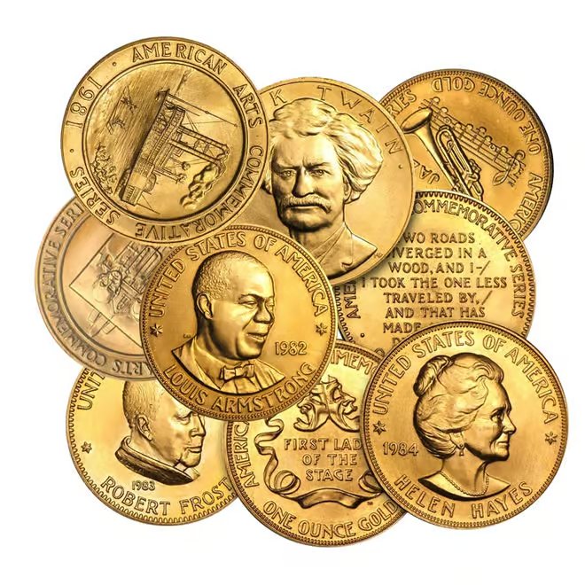 U.S. Mint 1 oz Gold Commemorative Arts Medal (Random Year)