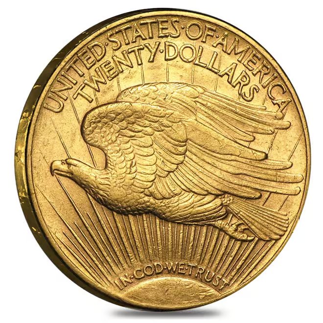 $20 Gold Double Eagle Saint Gaudens - Almost Uncirculated AU (Random Year)