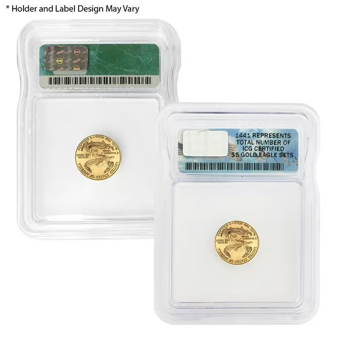 1/10 oz $5 Gold American Eagle ICG MS 70 (Random Year)