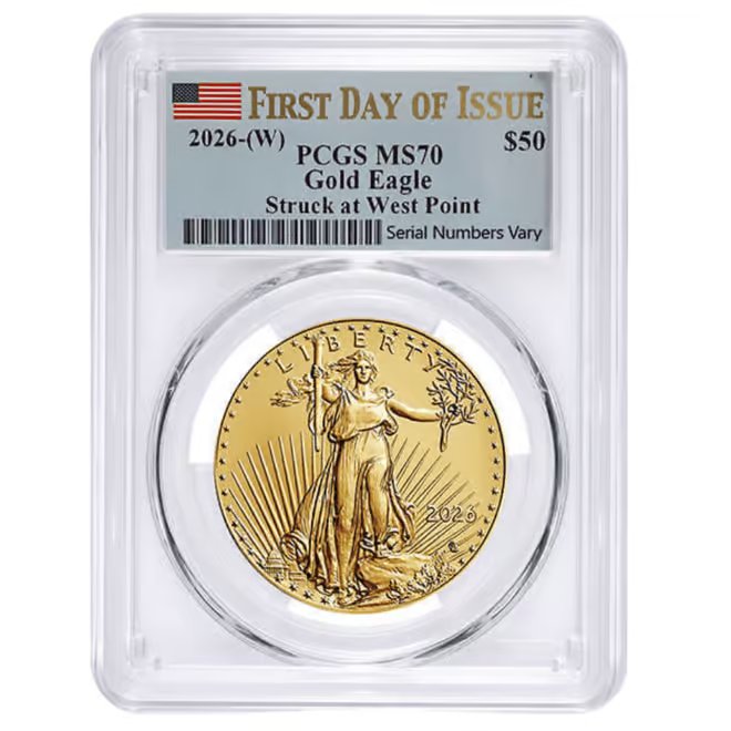 2026 1 oz Gold American Eagle PCGS MS 70 FDOI