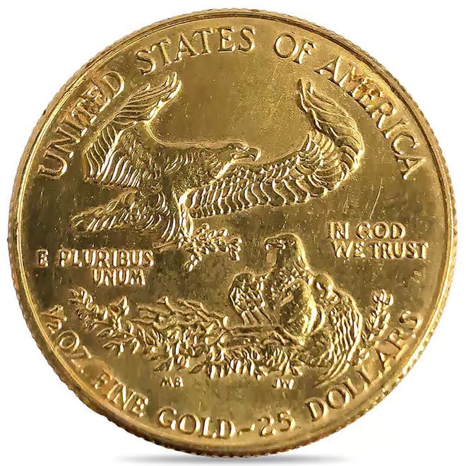 1987 1/2 oz $25 Gold American Eagle Abrasions
