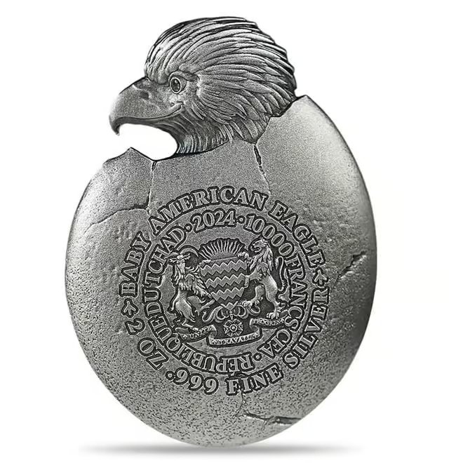 2024 Chad 2 oz Silver Baby American Eagle High Relief Coin .999 Fine