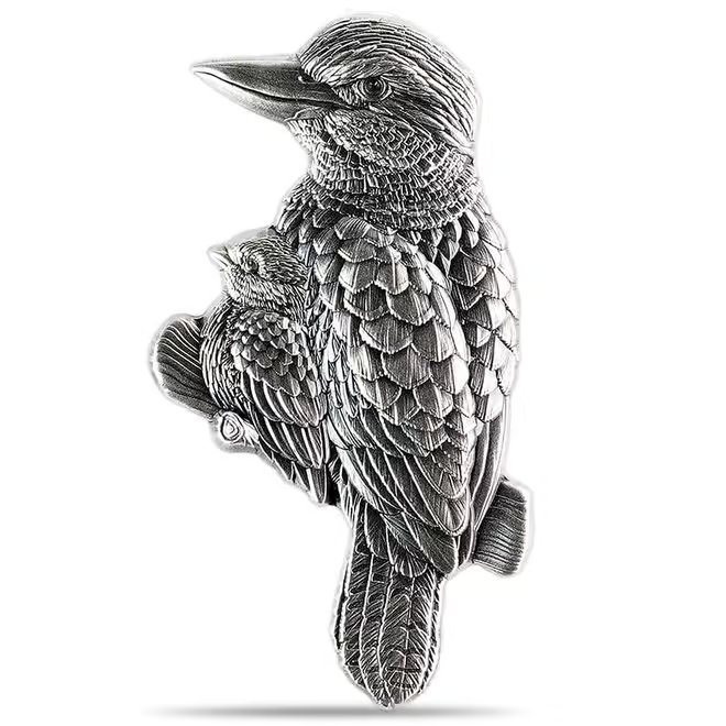 2024 Chad 1 oz Silver Kookaburra Shaped High Relief Coin .999 Fine