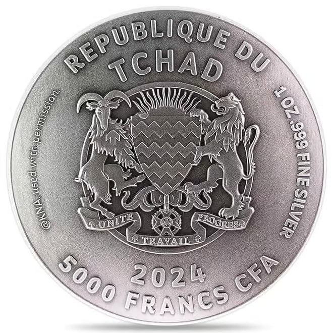 2024 Chad 1 oz Eggo™ Waffles Plate Silver Coin