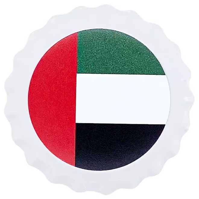 2021 Chad 6 gram World Landmarks - UAE Bottle Cap Proof Silver Coin .999 Fine (In Cap)