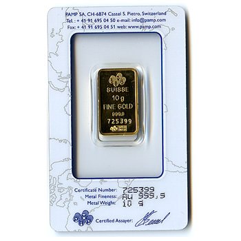 PAMP Suisse 10 Gram Gold Bar
