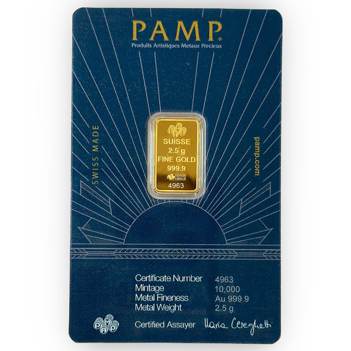 Pamp Suisse 2.5 Gram Gold Bar - Lady of Liberty
