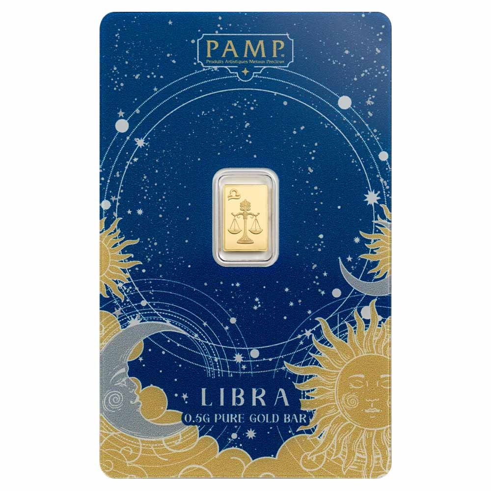 Pamp Suisse 1/2 Gram Gold Zodiac--Libra