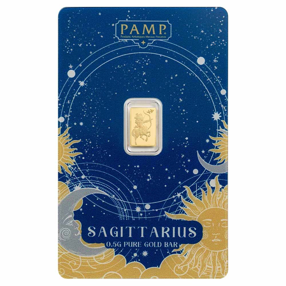 Pamp Suisse 1/2 Gram Gold Zodiac--Sagittarius