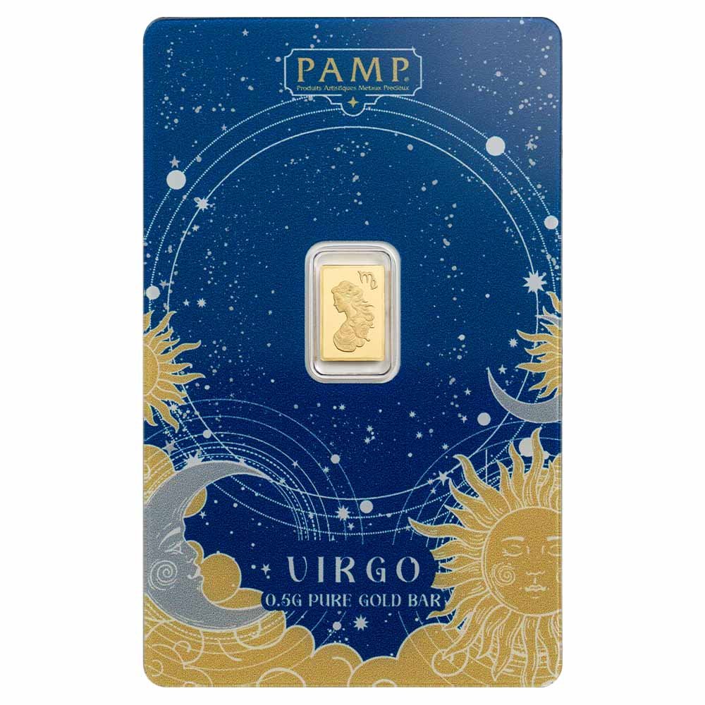 Pamp Suisse 1/2 Gram Gold Zodiac--Virgo