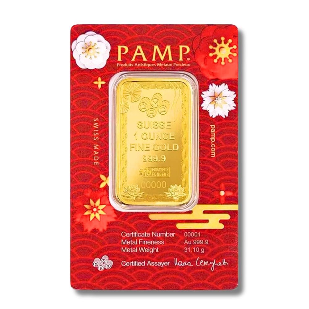 Pamp Suisse 1oz Gold Bar 2025 Good Luck Koi Fish