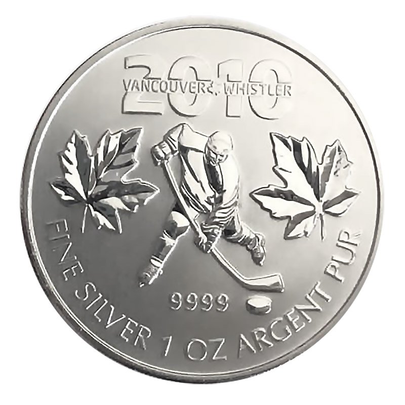2010 Silver Maple Leaf 1 oz Uncirculated - Vancouver Olympics
