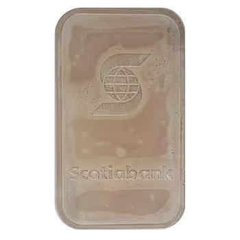 1 oz Scotiabank Vintage Silver Bar .999 Fine