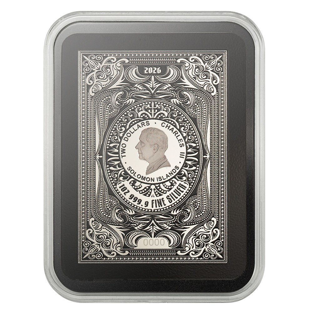 Queen of Spades 1 oz Silver Shaped Bar - Pamp 2026 Royal Flush