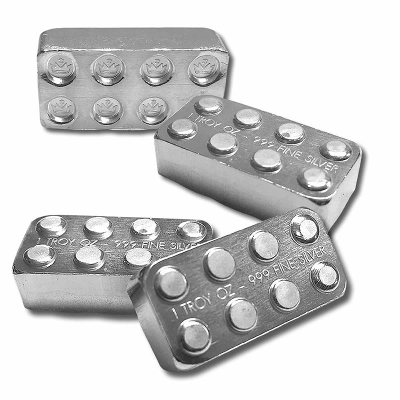 1 oz Silver Building Block Bar