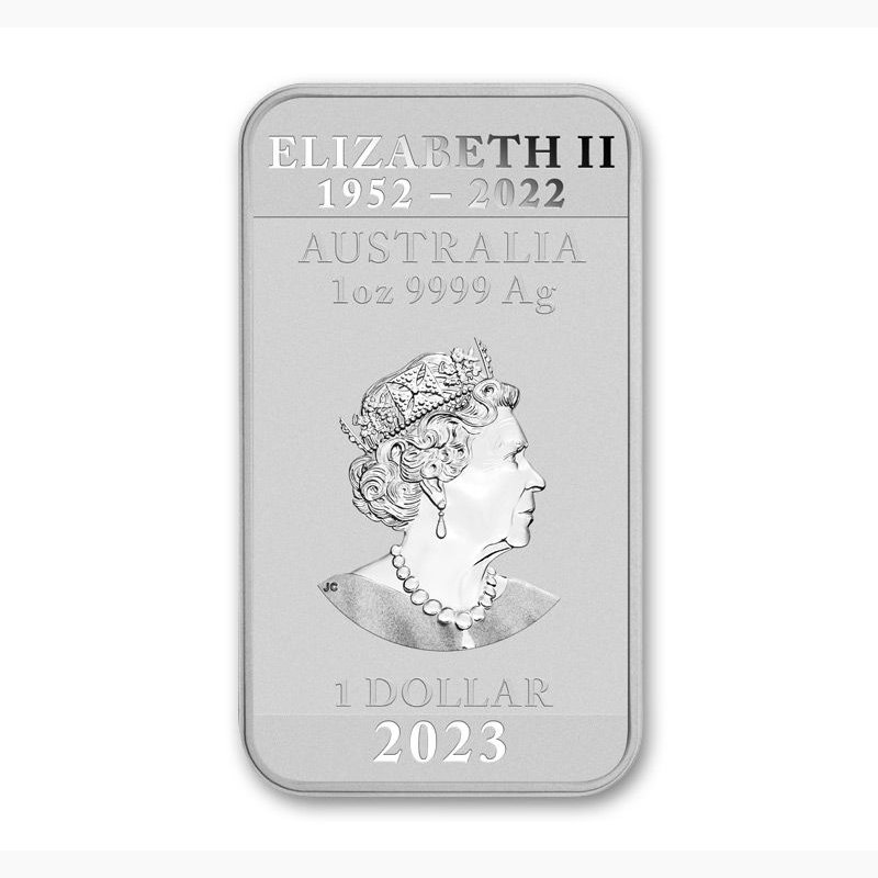 2023 1 oz Australia Perth Mint Silver Dragon Bar