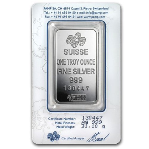 PAMP Suisse Silver Bar 1 oz - Fortuna Design