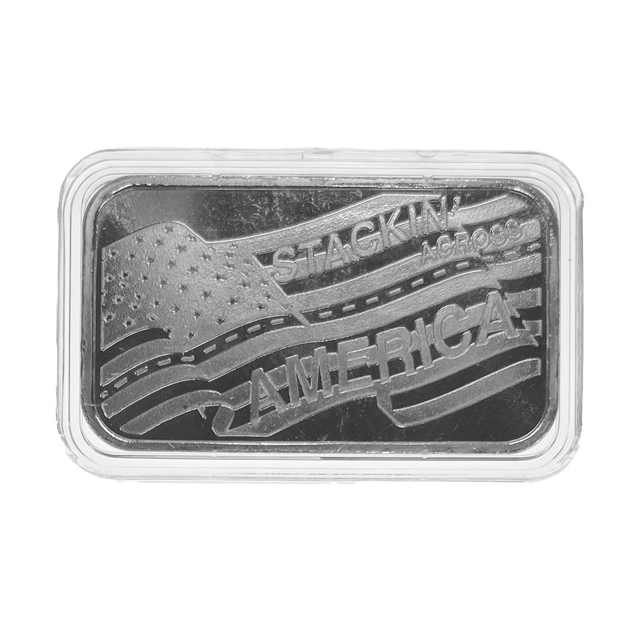 Kansas License Plate - Stacking Across America 1oz Silver Bar