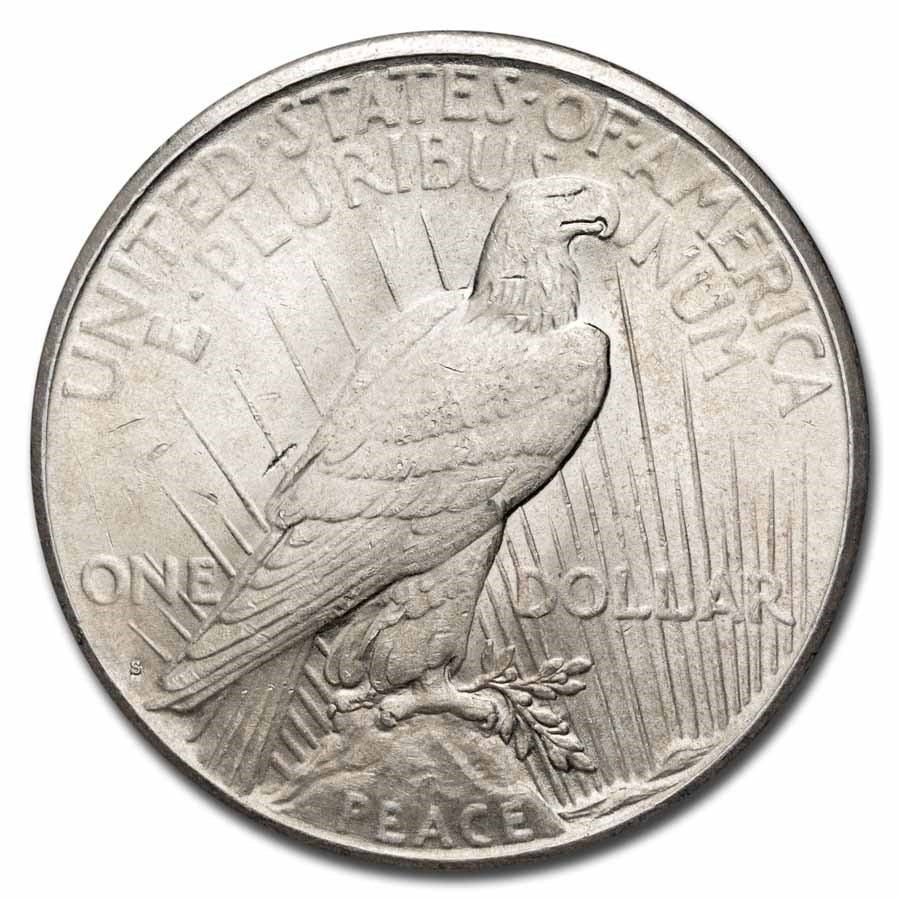 1924-S Peace Dollar BU Details (Cleaned)