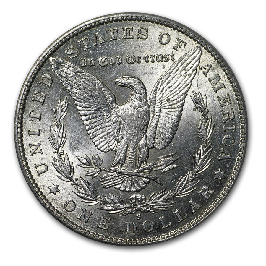 1890-S Morgan Dollar AU-58